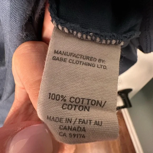 Wuxly XL Organic Cotton T-Shirt Made in Canada Origami Bird Logo Navy Blue - Picture 8 of 14